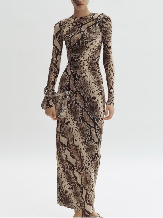 Stella McCartney Dresses & Skirts - NWT Stella McCartney New Collection Reptile Maxi Mesh Long Sleeve Dress Size XXL